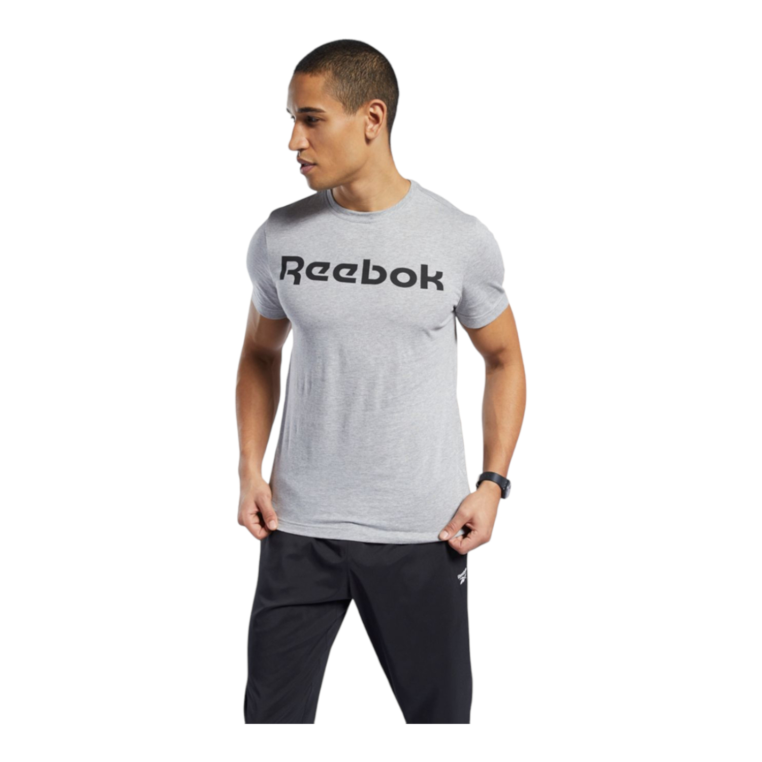 Foto 6 pulgar | Playera Reebok Gris para Hombre