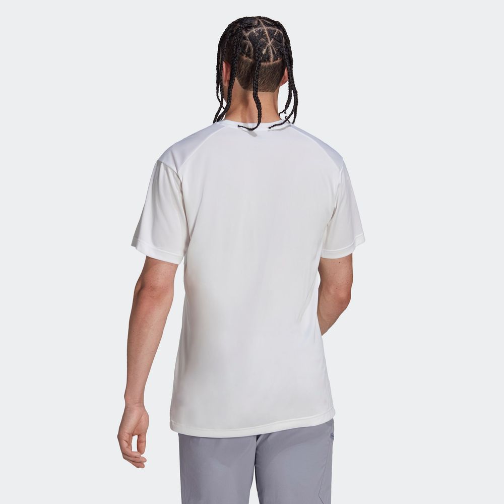 Foto 4 | Playera Adidas Blanca para Hombre