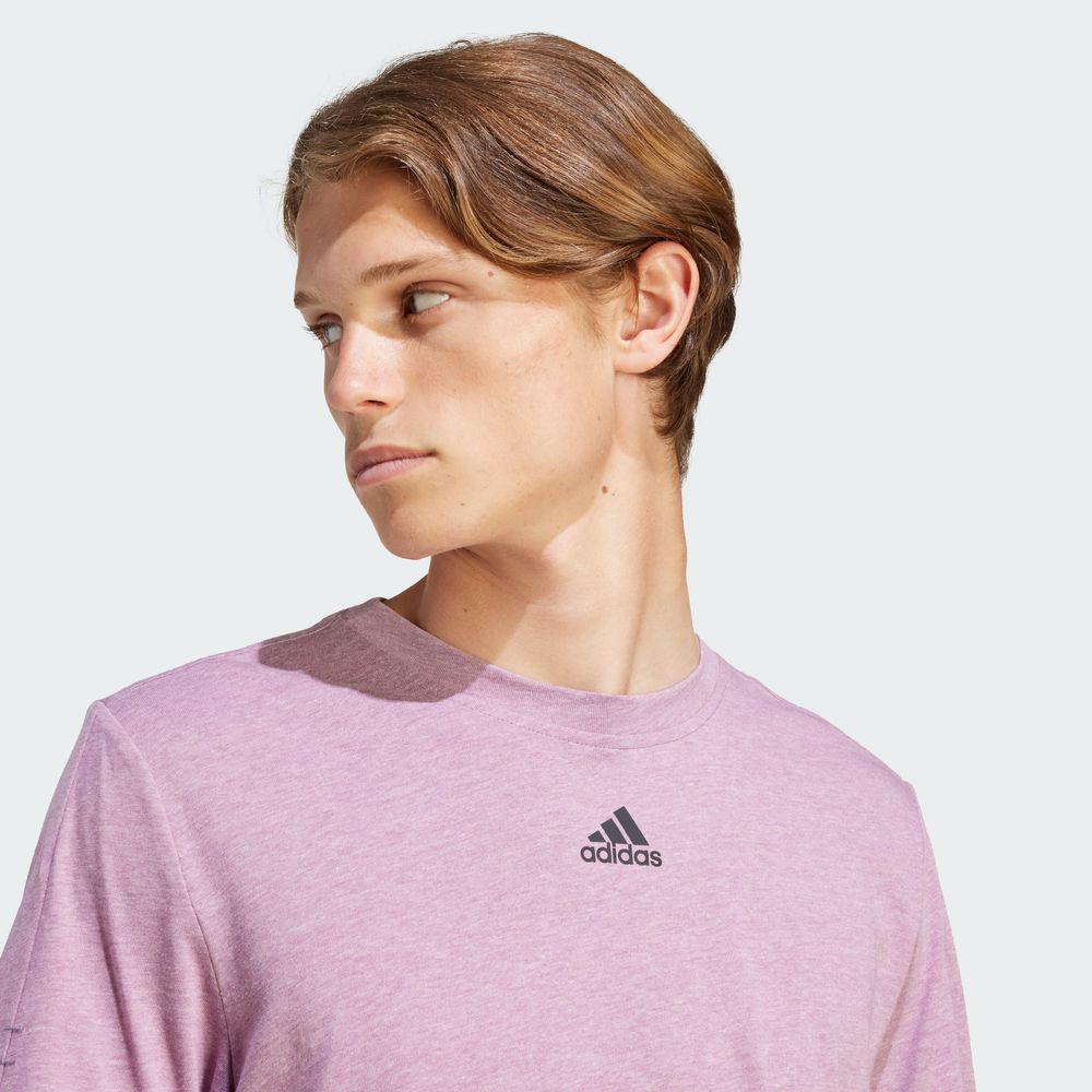 Foto 6 | Playera Jaspeada Adidas Violeta Hombre