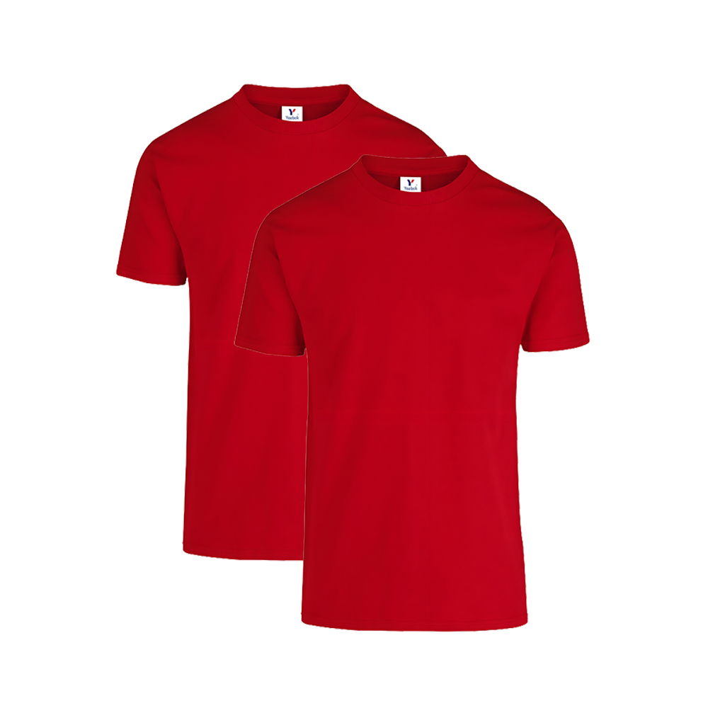 Foto 1 | Playeras Yazbek Rojas 100% Algodón 2 Piezas para Caballero