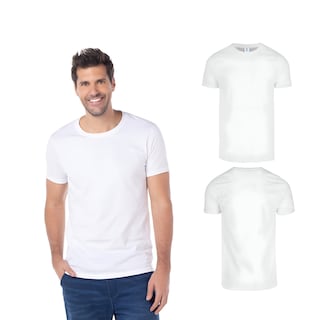 Foto 2 | Playeras Yazbek Blancas 100% Algodón 3 Piezas para Caballero