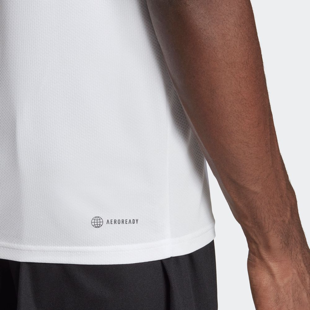 Foto 8 pulgar | Playera Adidas Train Essentials Blanca para Hombre