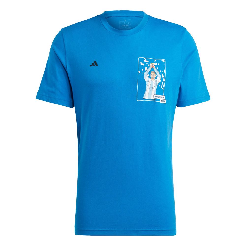 Foto 2 pulgar | Playera Adidas Messi Futbol Icon Estampada Azul para Hombre