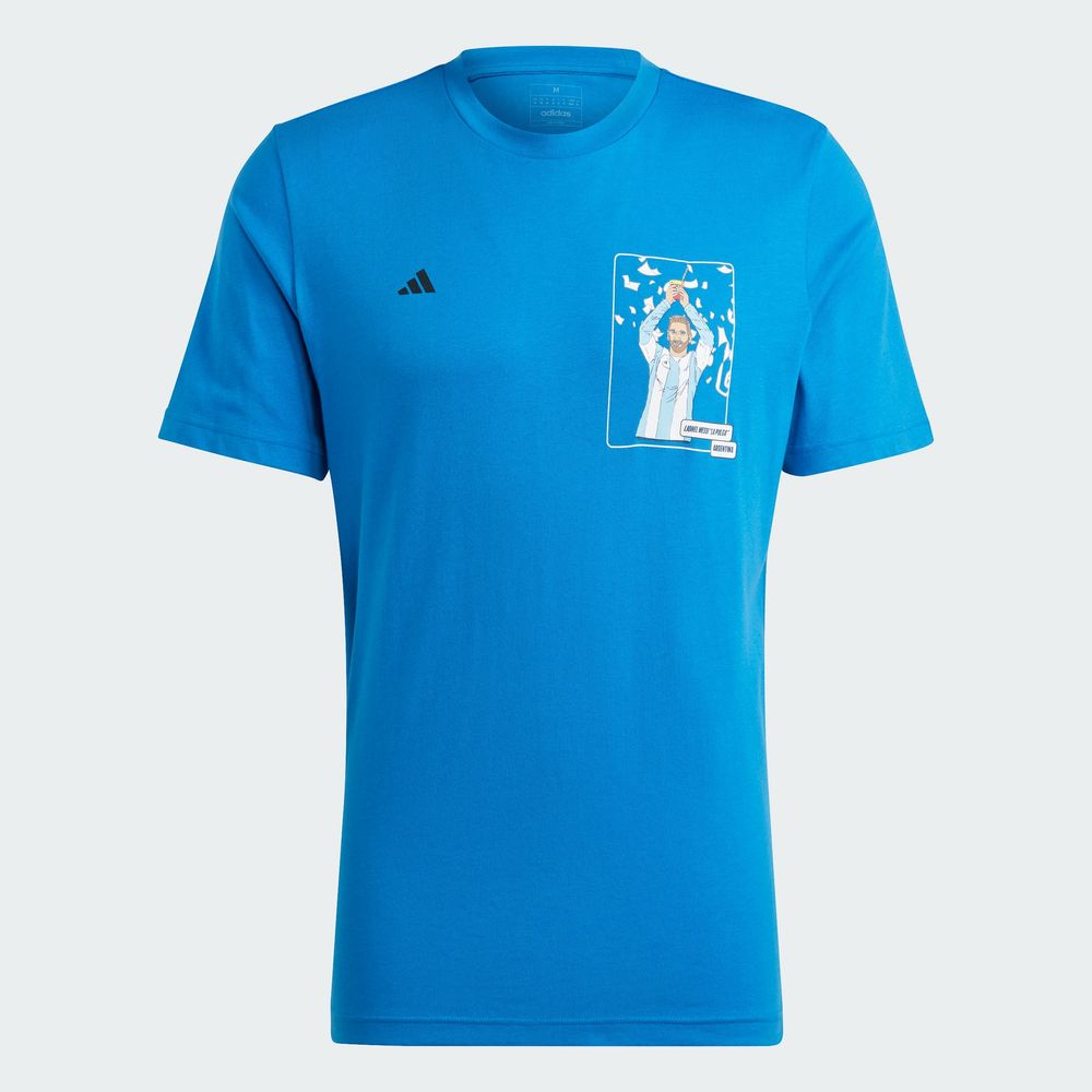 Foto 3 pulgar | Playera Adidas Messi Futbol Icon Estampada Azul para Hombre