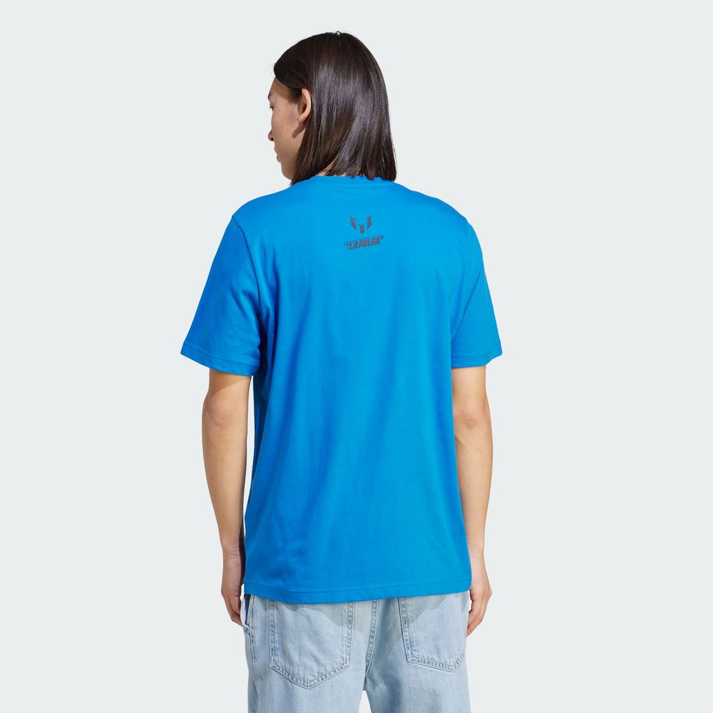 Foto 5 pulgar | Playera Adidas Messi Futbol Icon Estampada Azul para Hombre