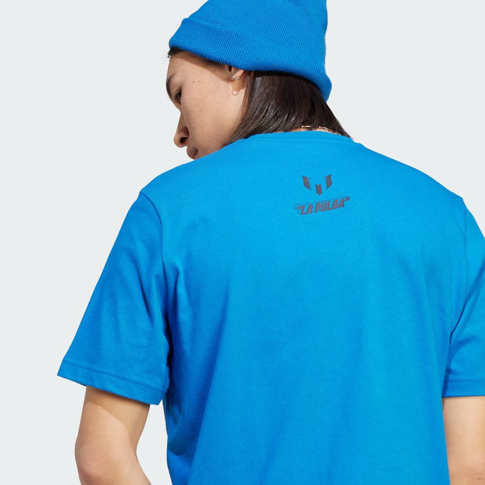 Foto 7 pulgar | Playera Adidas Messi Futbol Icon Estampada Azul para Hombre