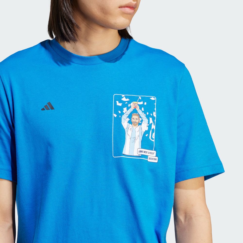 Foto 8 pulgar | Playera Adidas Messi Futbol Icon Estampada Azul para Hombre