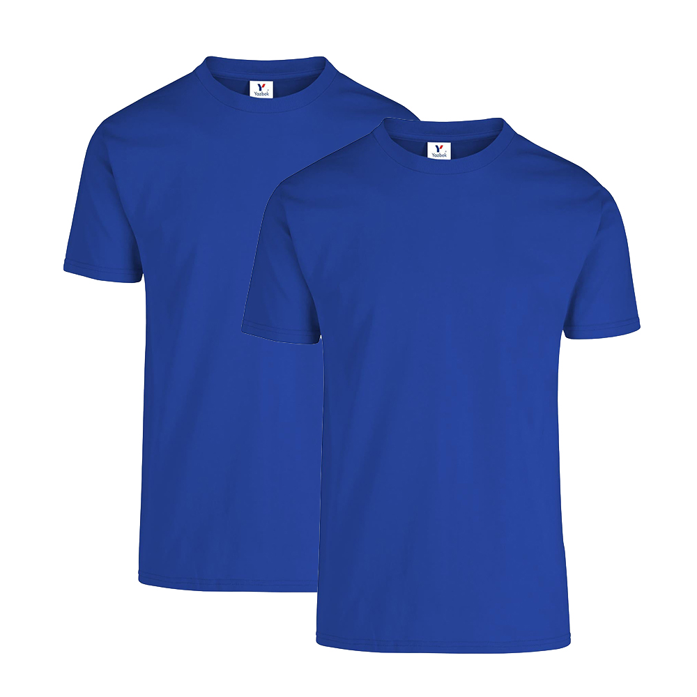 Foto 2 pulgar | Playera Yazbek Azul 100% Algodón para Caballero 2 Piezas