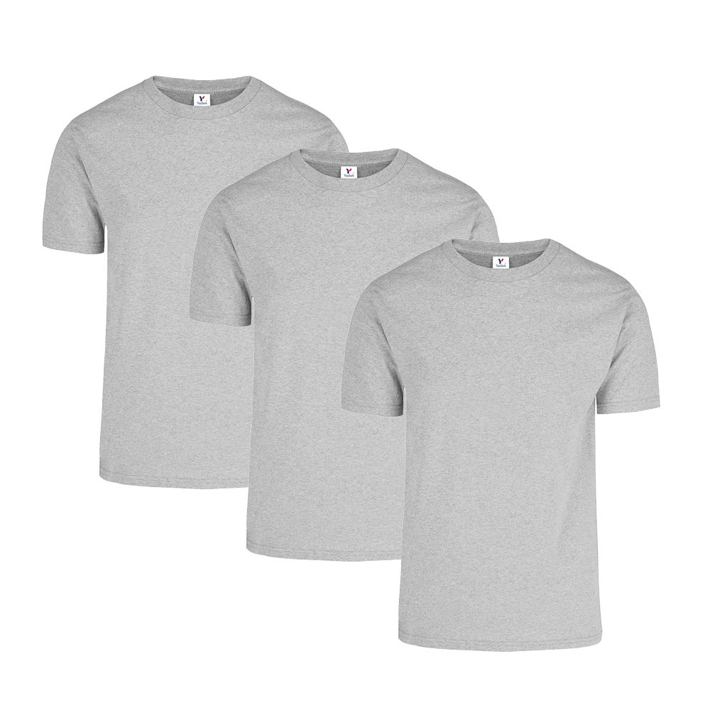 Foto 2 pulgar | Playera para Hombre Yazbek Gris de Algodón 3 Piezas
