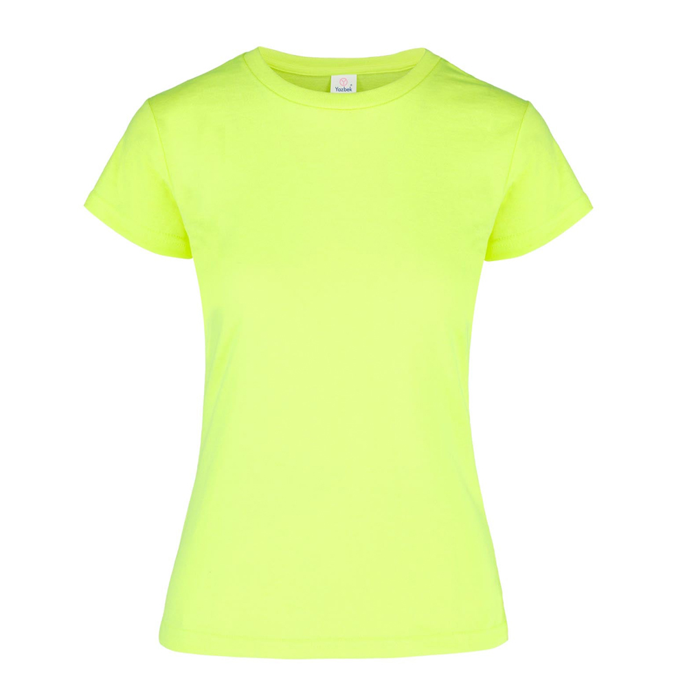 Foto 2 pulgar | Playera Cuello Redondo Yazbek para Dama Amarillo Neón