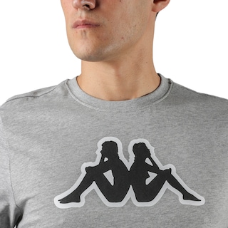 Foto 3 | Playera Kappa Gris para Caballero Manga Corta Logo Zobi
