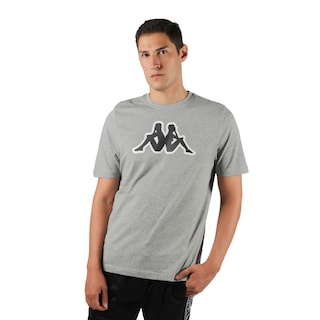 Foto 4 | Playera Kappa Gris para Caballero Manga Corta Logo Zobi