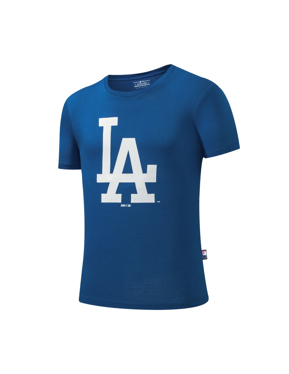 Foto 2 pulgar | Mlb Original Camiseta Manga Corta De Hombre Los Angeles Dodgers Color Azul Rey Con Logo Al Frente, Talla Mediano