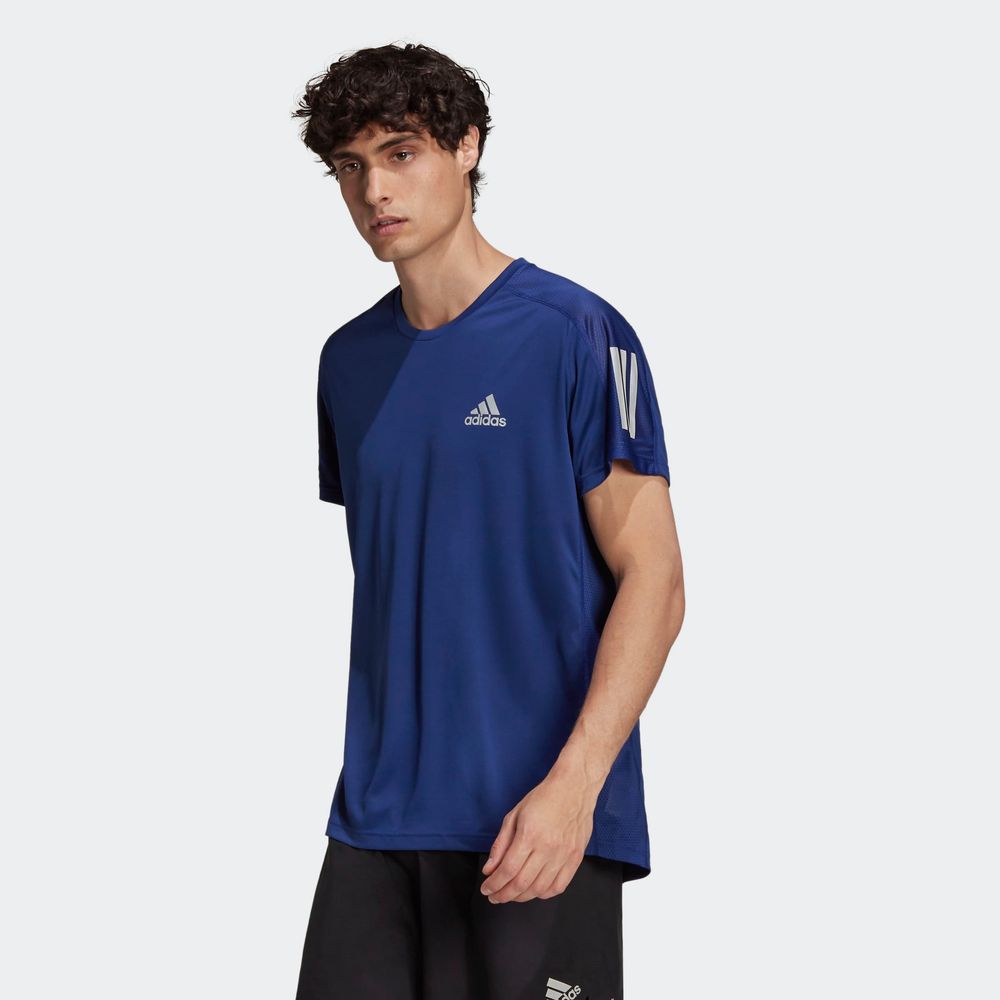 Foto 4 pulgar | Playera Adidas Azul para Hombre