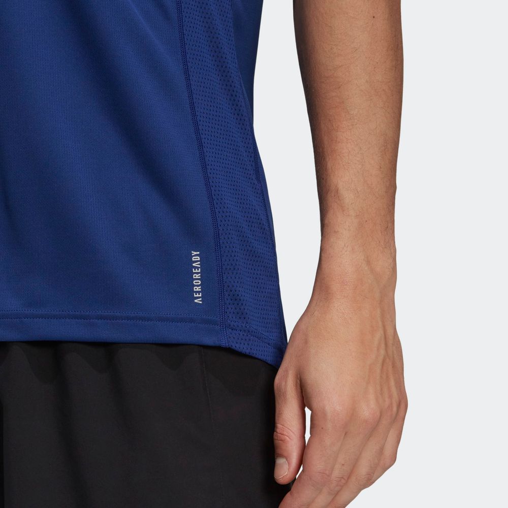 Foto 8 pulgar | Playera Adidas Azul para Hombre