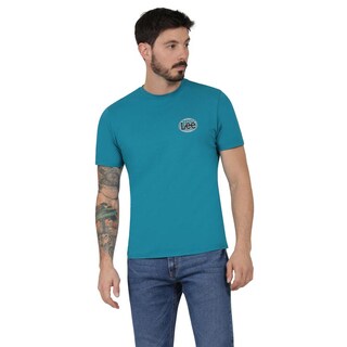 Foto 1 | Playera Lee Slim Fit 411 Turquesa para Hombre