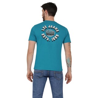 Foto 3 | Playera Lee Slim Fit 411 Turquesa para Hombre