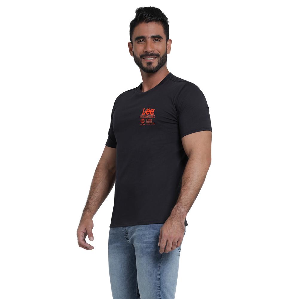 Foto 3 pulgar | Playera Lee Slim Fit 410 Negra para Hombre