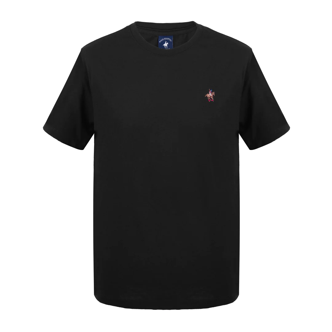 Playera Básica Color Negro Polo Team