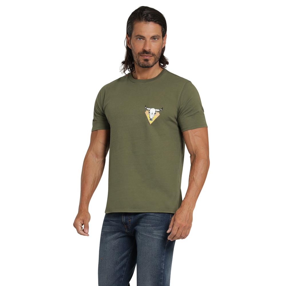 Foto 2 | Playera Wrangler Comfort 401 Verde Oscuro para Hombre