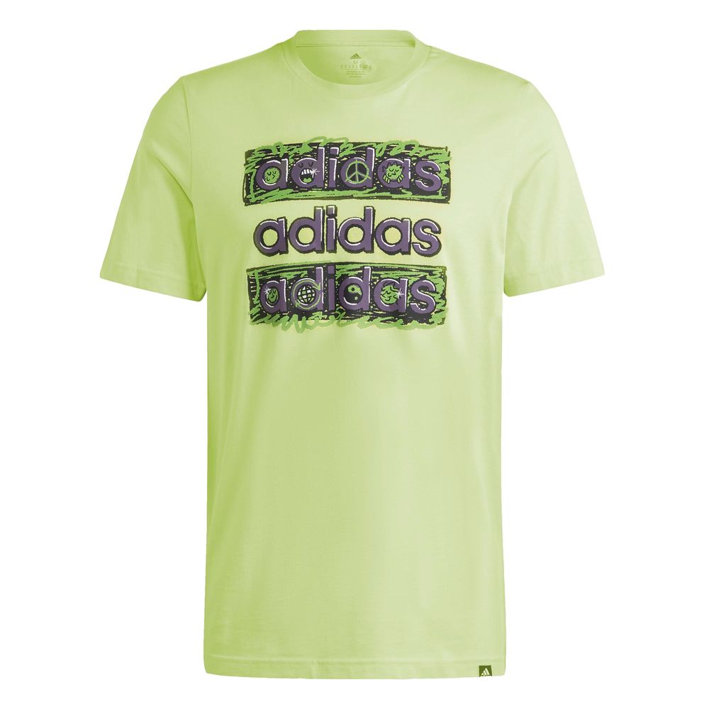 Foto 2 pulgar | Playera Sportswear Dream Doodle Multi Adidas Verde Hombre