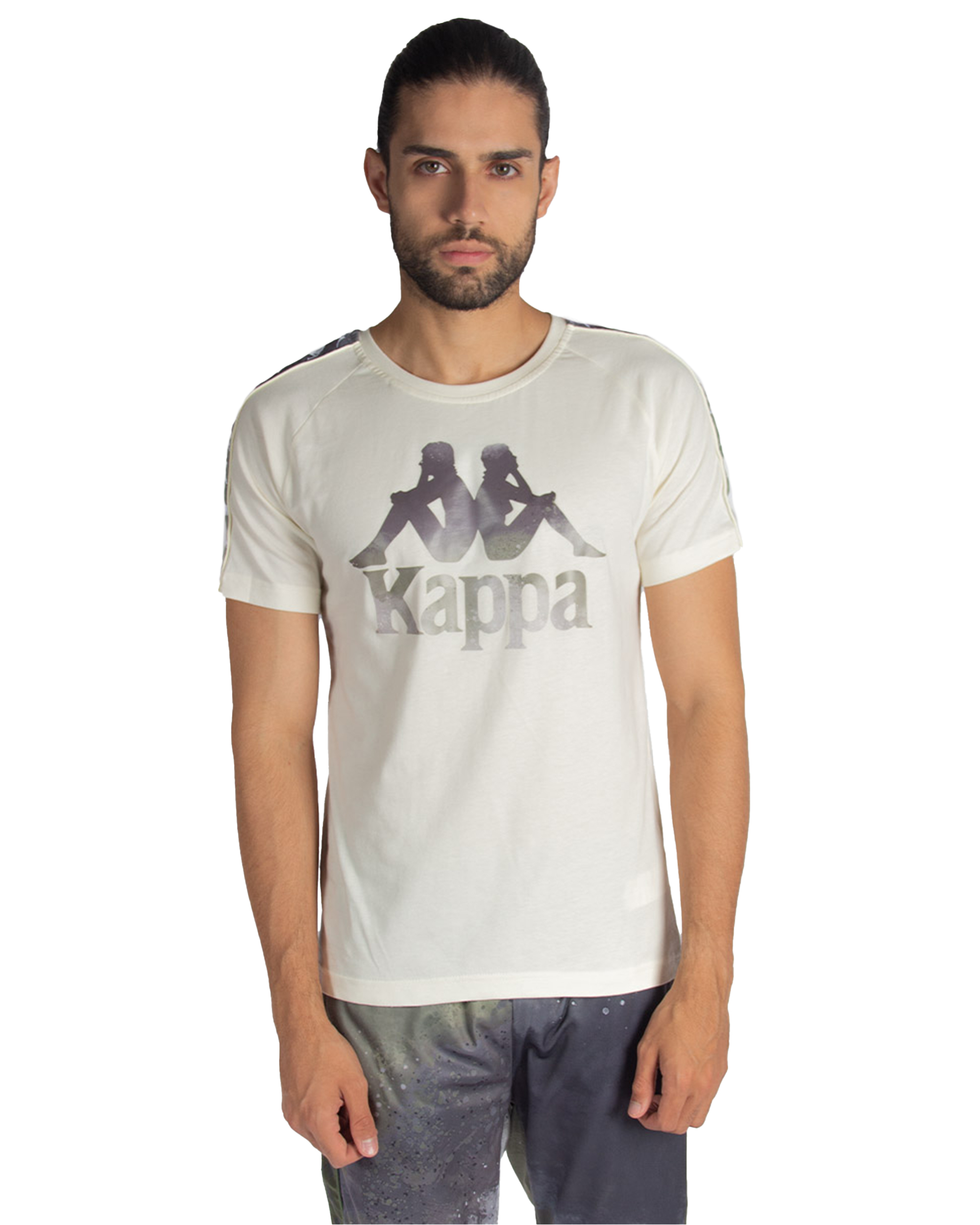 Playera Manga Corta Kappa Banda 222 Voen Graphik Tape para Caballero