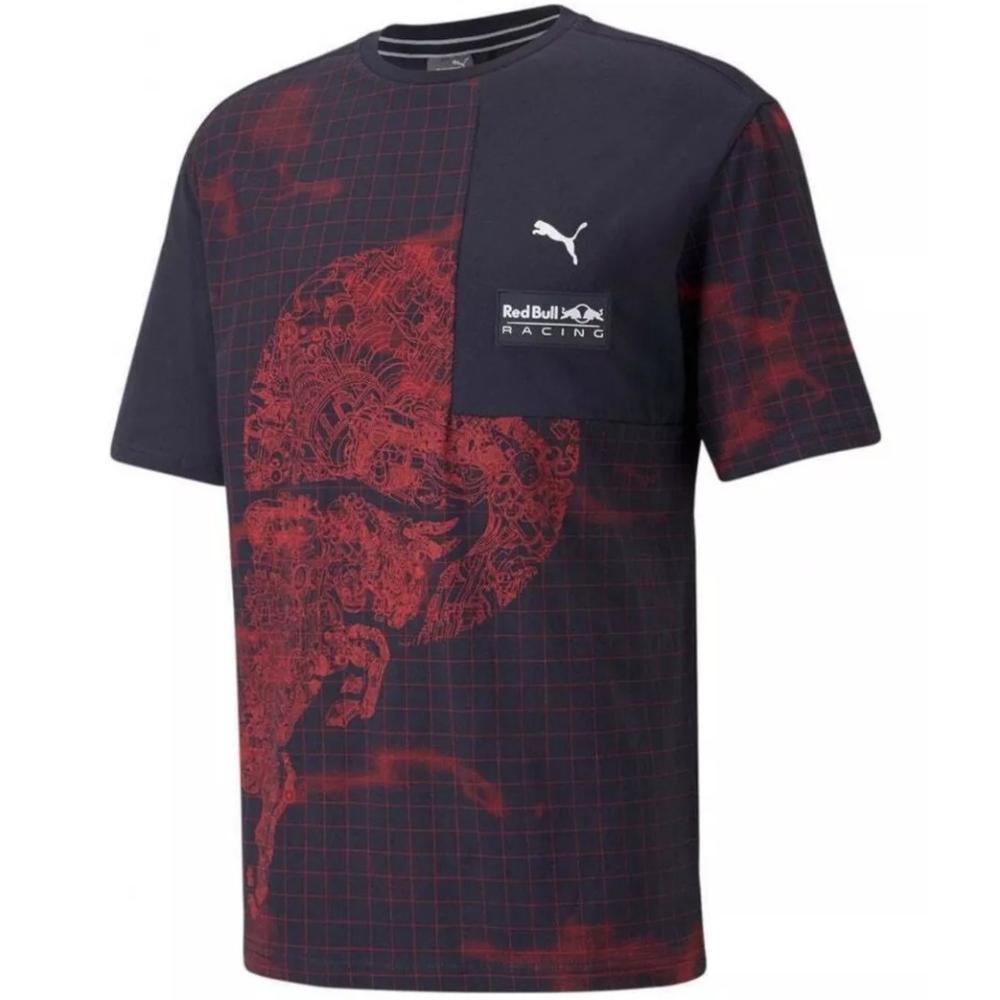 Playera Puma Rbr Aop Tee Azul Marino para Hombre