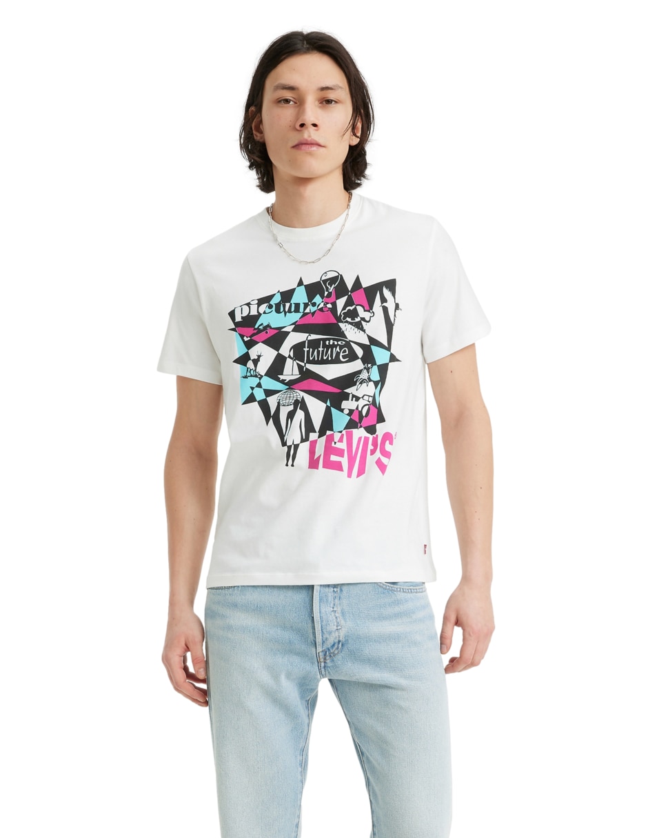 Playera Clásica Levi's Blanca para Hombre $599