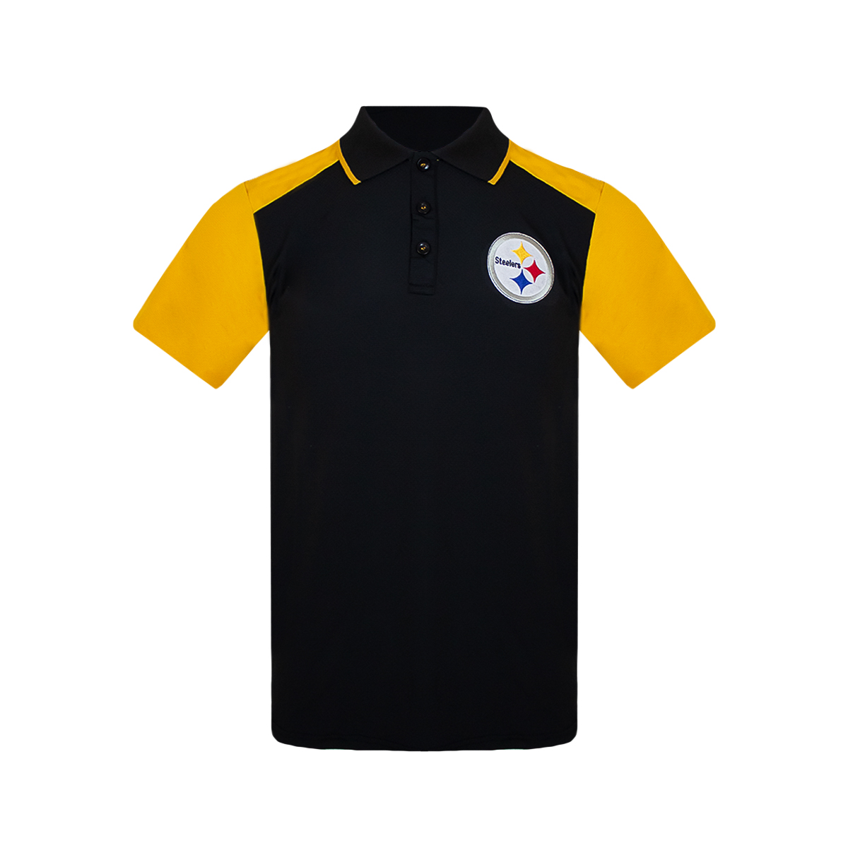 Playera Deportiva NFL Negra Tipo Polo Pittsburgh Steelers para Caballero