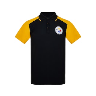 Foto 1 | Playera Deportiva NFL Negra Tipo Polo Pittsburgh Steelers para Caballero