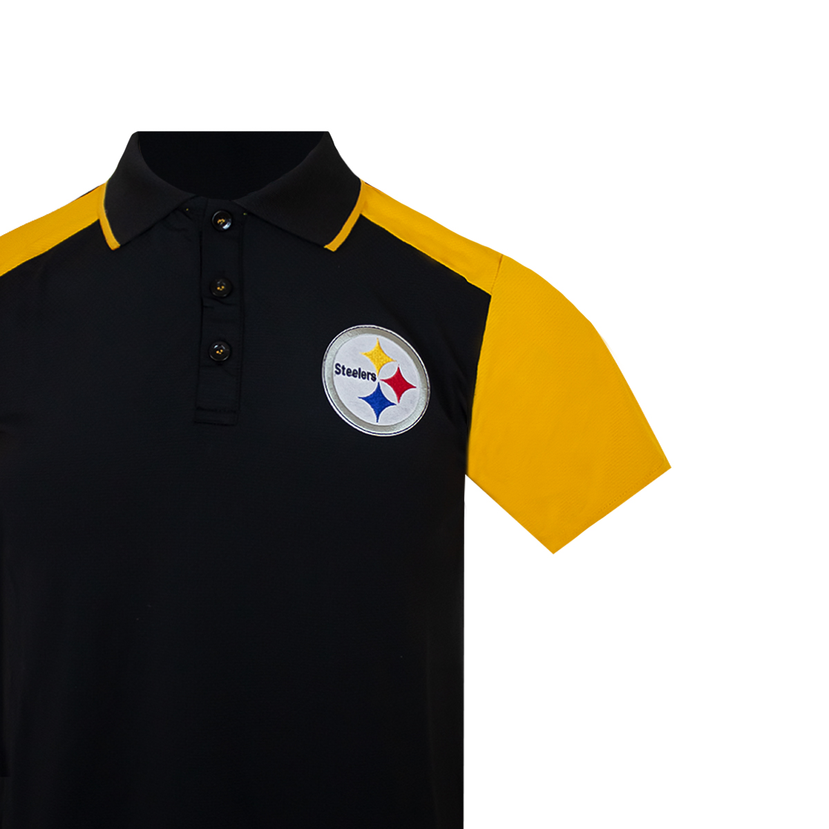 Foto 3 pulgar | Playera Deportiva NFL Negra Tipo Polo Pittsburgh Steelers para Caballero