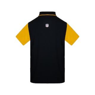 Foto 4 | Playera Deportiva NFL Negra Tipo Polo Pittsburgh Steelers para Caballero