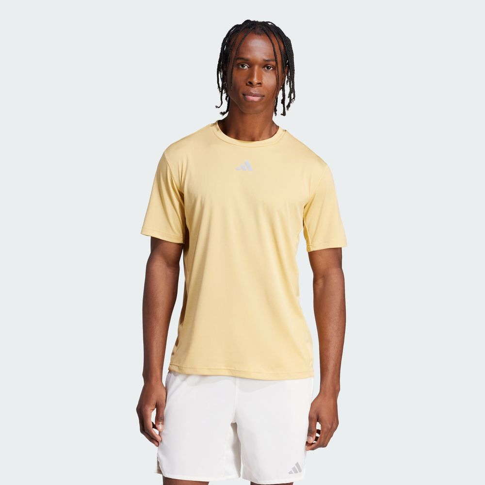 Foto 3 | Playera Adidas Hiit Workout 3 Beige para Hombre