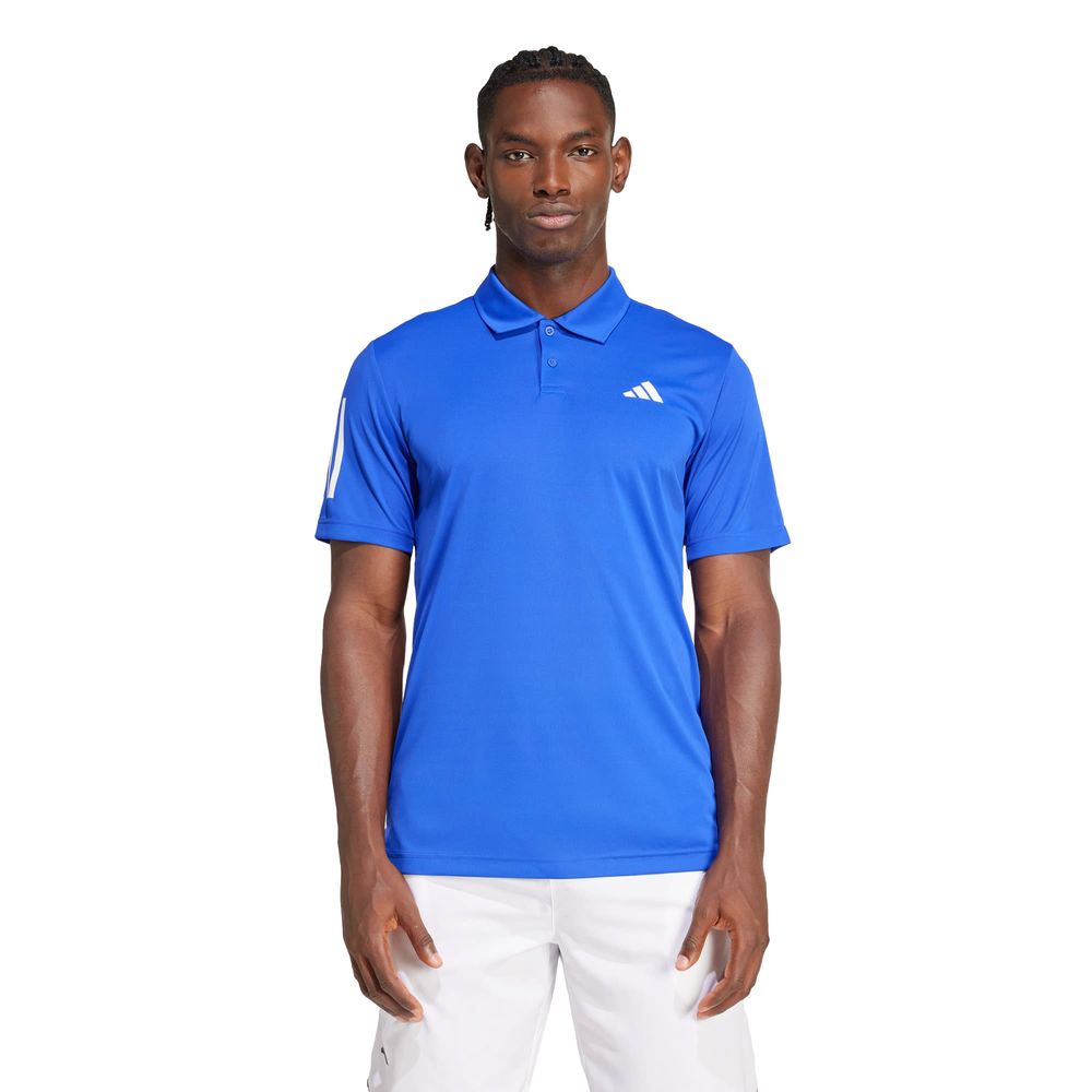 Foto 3 pulgar | Playera Polo De Tenis Club 3 Franjas Adidas Azul Hombre