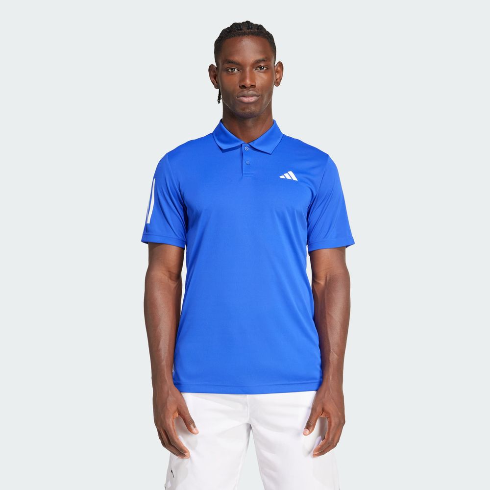 Foto 5 pulgar | Playera Polo De Tenis Club 3 Franjas Adidas Azul Hombre