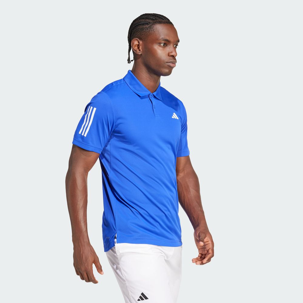 Foto 7 pulgar | Playera Polo De Tenis Club 3 Franjas Adidas Azul Hombre