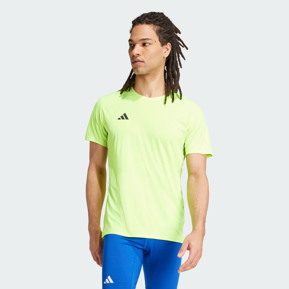 Foto 4 | Playera De Running Adizero Essentials Adidas Verde Hombre