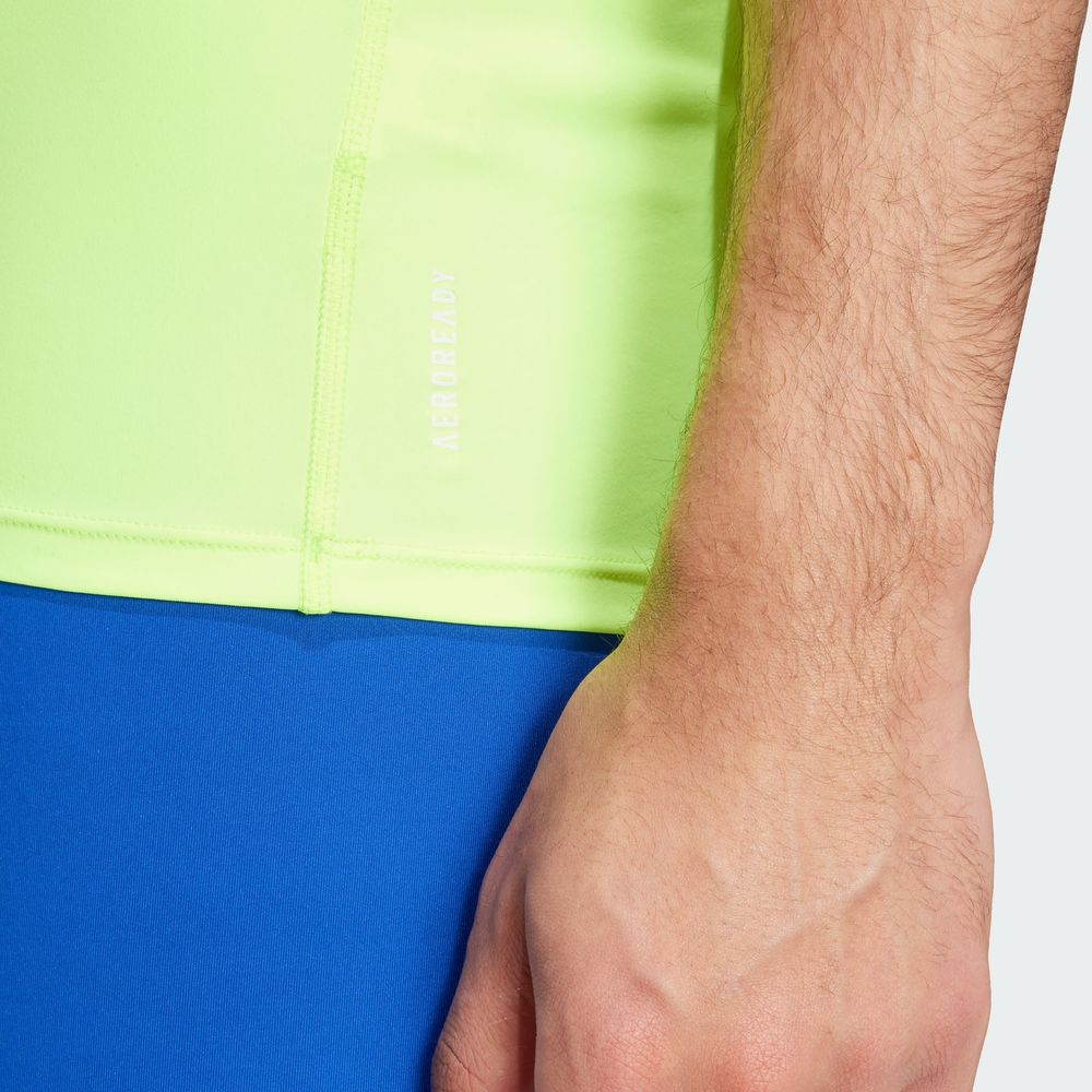Foto 8 pulgar | Playera De Running Adizero Essentials Adidas Verde Hombre