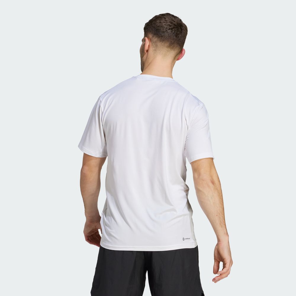 Foto 5 | Playera De Entrenamiento Train Essentials Elástica Adidas Blanco Hombre
