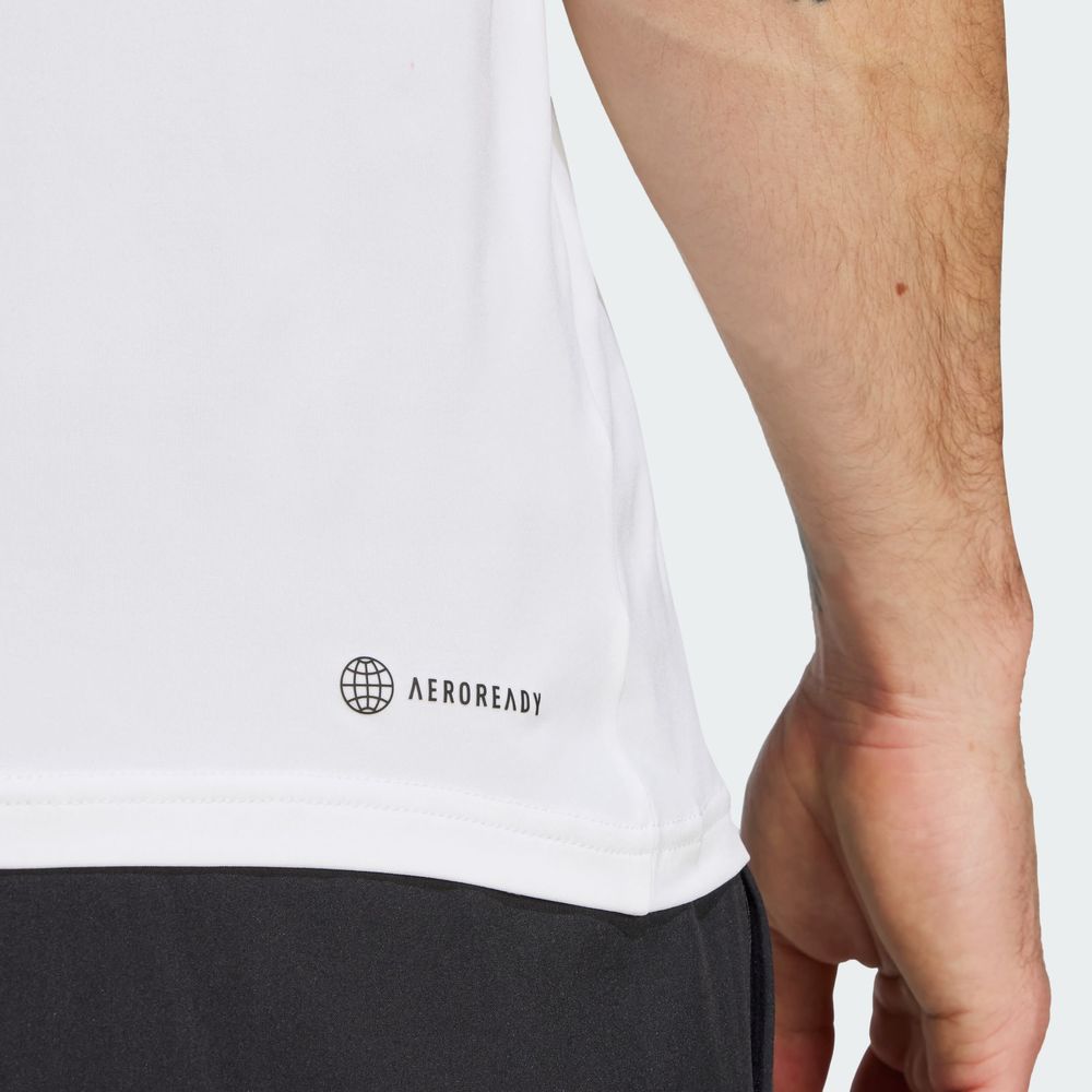Foto 7 | Playera De Entrenamiento Train Essentials Elástica Adidas Blanco Hombre