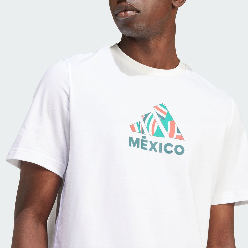 Foto 8 pulgar | Playera México Versión Seguidor Estampada Adidas Blanco Hombre