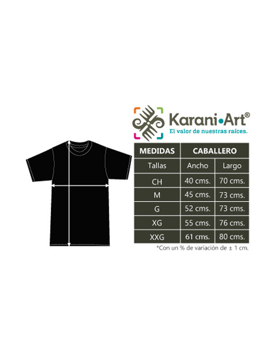 Foto 3 | Playera Karani Art Calavera Obsidiana Hombre