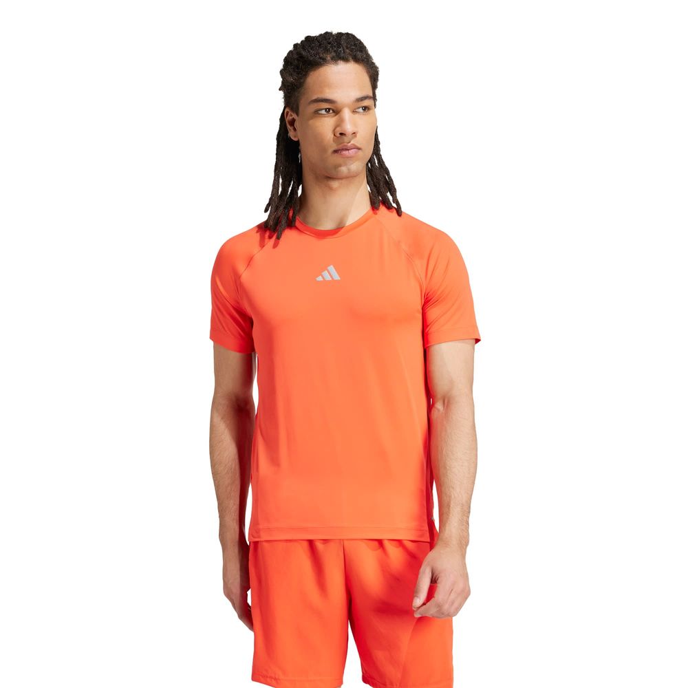 Foto 2 | Playera De Entrenamiento Gym+ Adidas Naranja Hombre