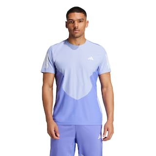 Foto 2 | Playera Adidas Own The Run Colorblock Aeroready Azul para Hombre