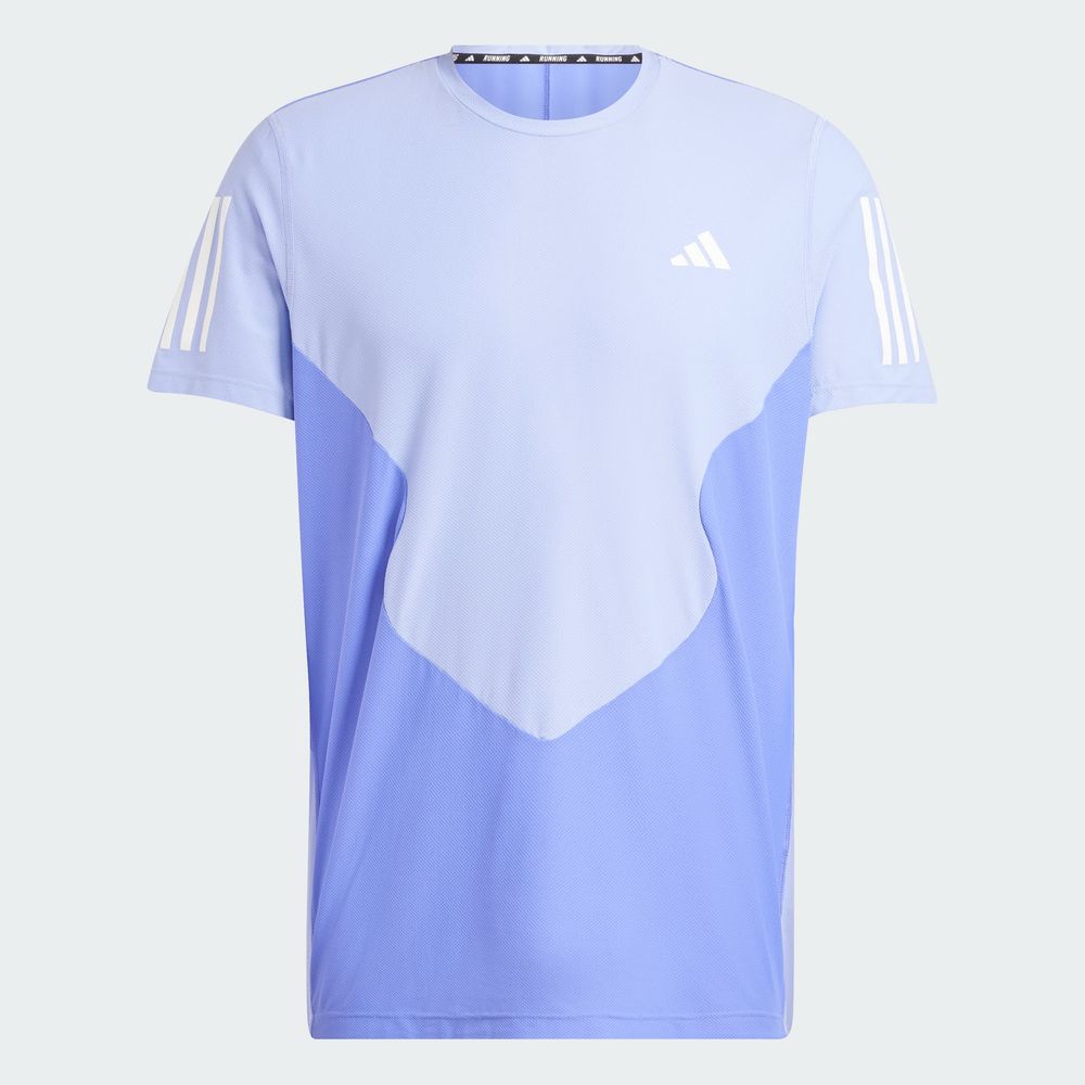 Foto 4 pulgar | Playera Adidas Own The Run Colorblock Aeroready Azul para Hombre