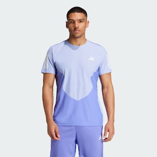 Foto 4 | Playera Adidas Own The Run Colorblock Aeroready Azul para Hombre