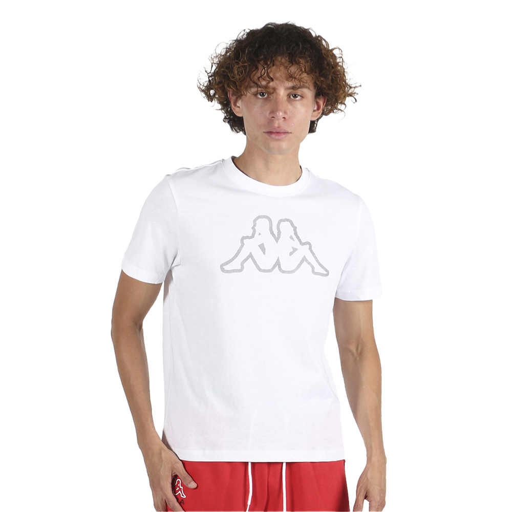 Playera Kappa para Hombre Manga Corta Blanca