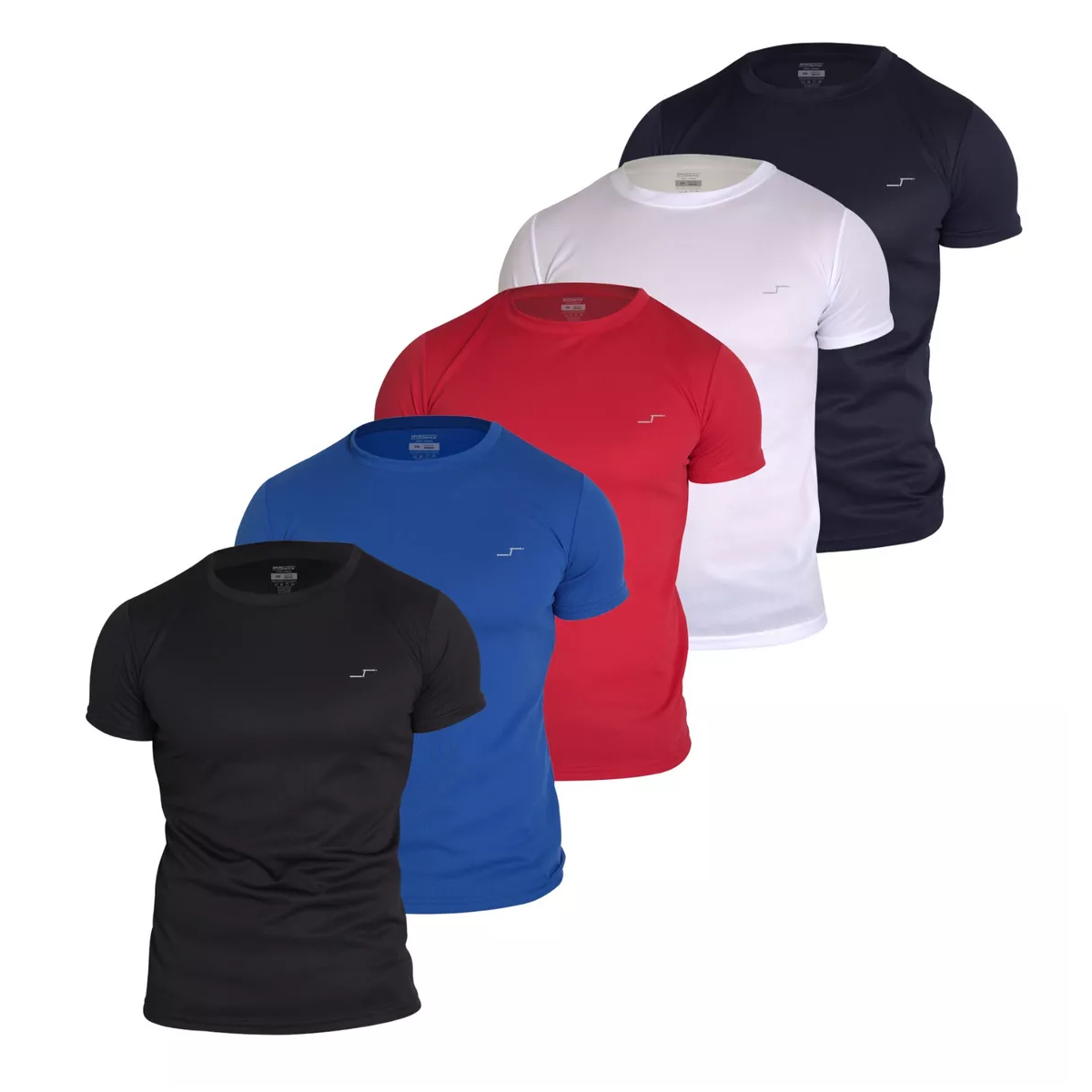 Juego 5 Playeras Deportivas Cuello Redondo  Hombre Talla G  Eo Safe Imports Esi-14492 Multicolor