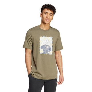 Foto 2 | Playera Doodle Estampada Adidas Verde Hombre