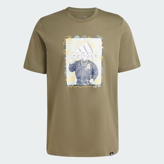 Foto 3 | Playera Doodle Estampada Adidas Verde Hombre